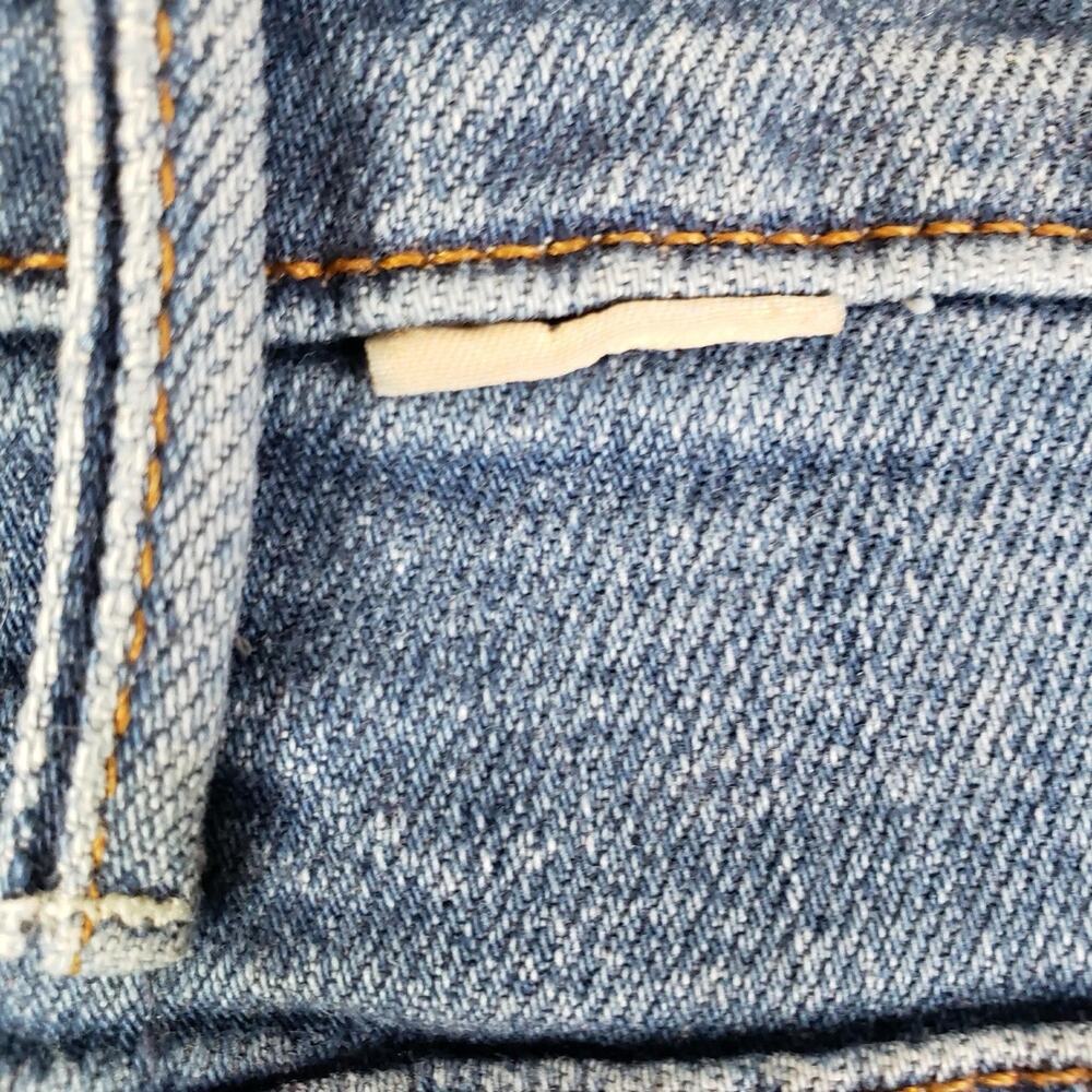 Mother Jeans The Hustler Roller Heel Fray 25/26 Perfect Blue Wide Leg High Rise - Picture 7 of 15